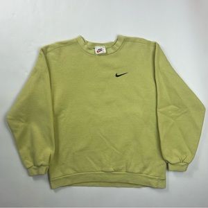 Vintage 90’s Nike Faded Lime Green Crewneck